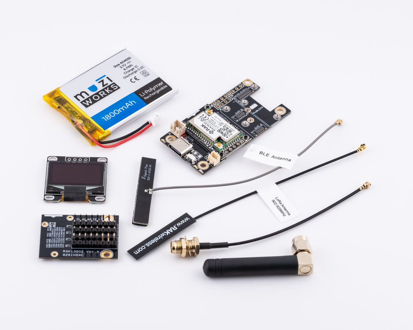 RAK WisBlock Starter Kit – Kit including Battery, OLED and FREE IO Module